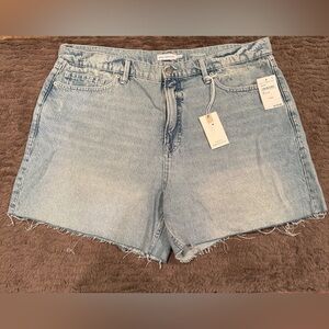 NWT Good American Good Standard Long Shorts Indigo Size 15+